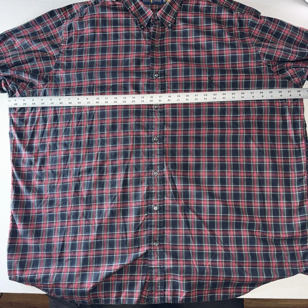 Polo Ralph Lauren Men's Size‎ 3XB 3XL Big Plaid Button Front Long Sleeve Shirt
